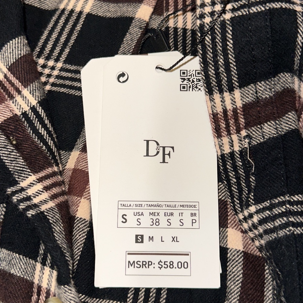 Denim and Flower flannel! Brand new with tags!